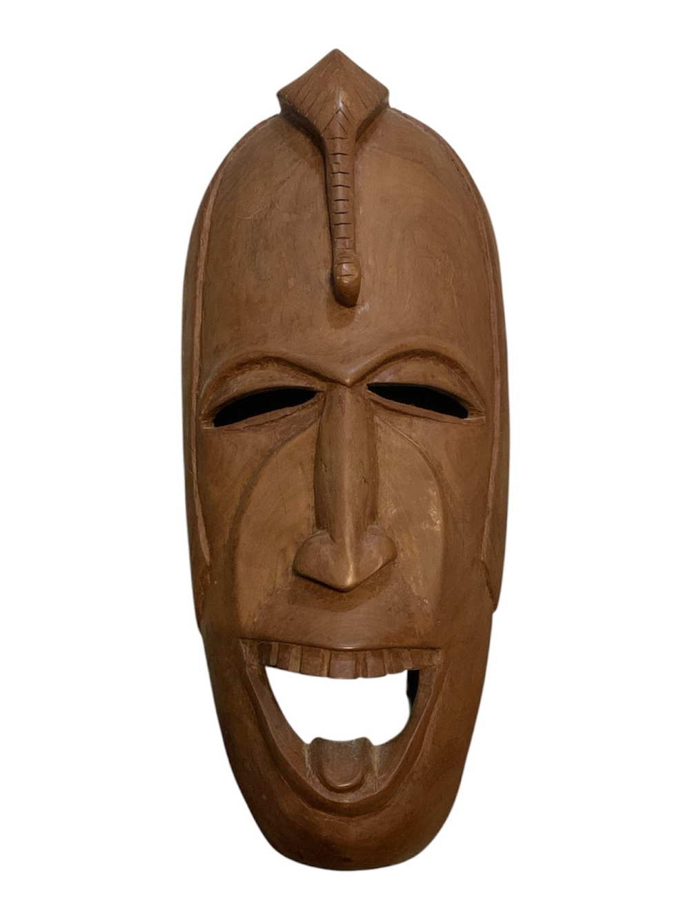 Vintage Hand Carved African Tribal Mask 17” x  7.5” Wall Art